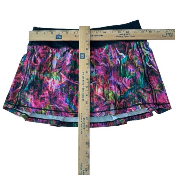 Lululemon Pace Rival Mid Rise Skirt Hyper Flow Pink Multi / Black - Picture 16 of 16